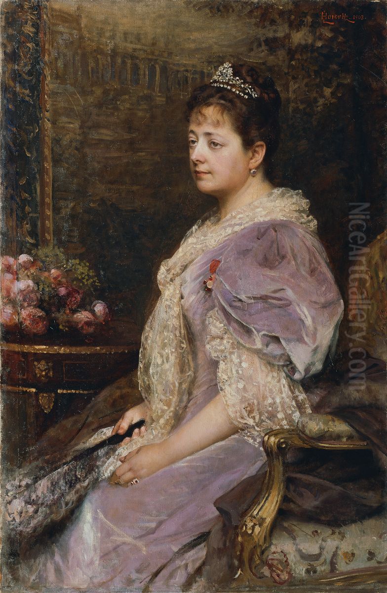 Honora Krall Oil Painting by Leopold Horovitz