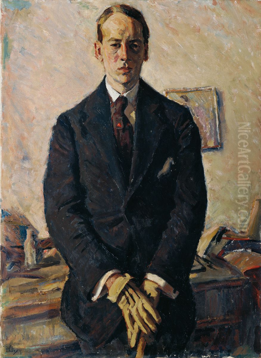 Der Maler Julius Fehr Oil Painting by Wilhelm Thony