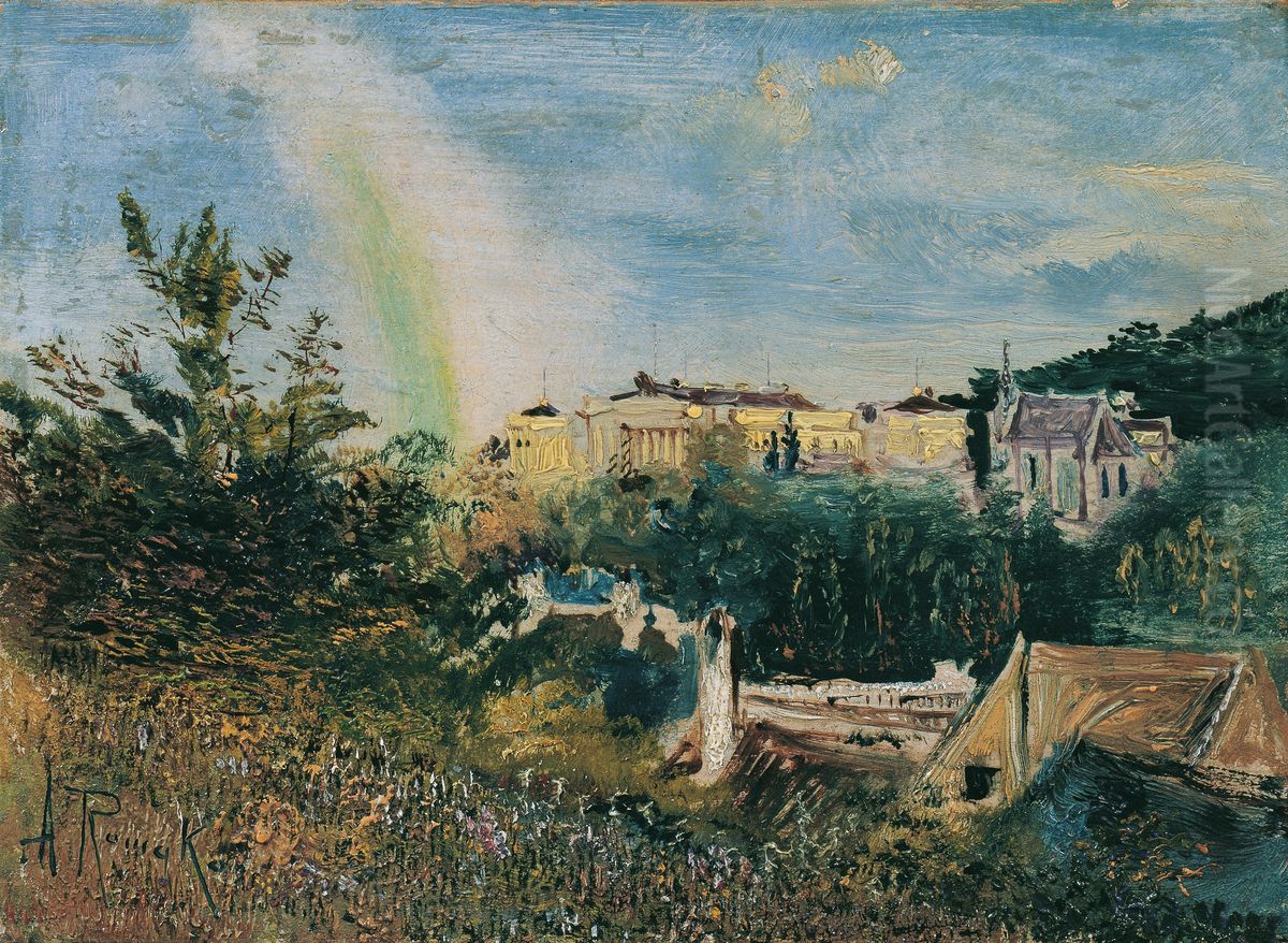 Die Weilburg bei Baden Oil Painting by Anton Romako