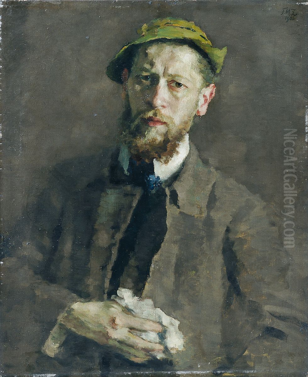 Selbstbildnis Oil Painting by Ferdinand Matthias Zerlacher