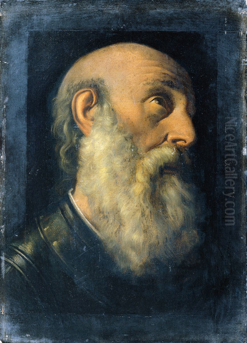 Studienkopf eines Apostels Oil Painting by Joseph Hasslwander Studienkopf eines Apostels Oil Painting by Joseph Hasslwander