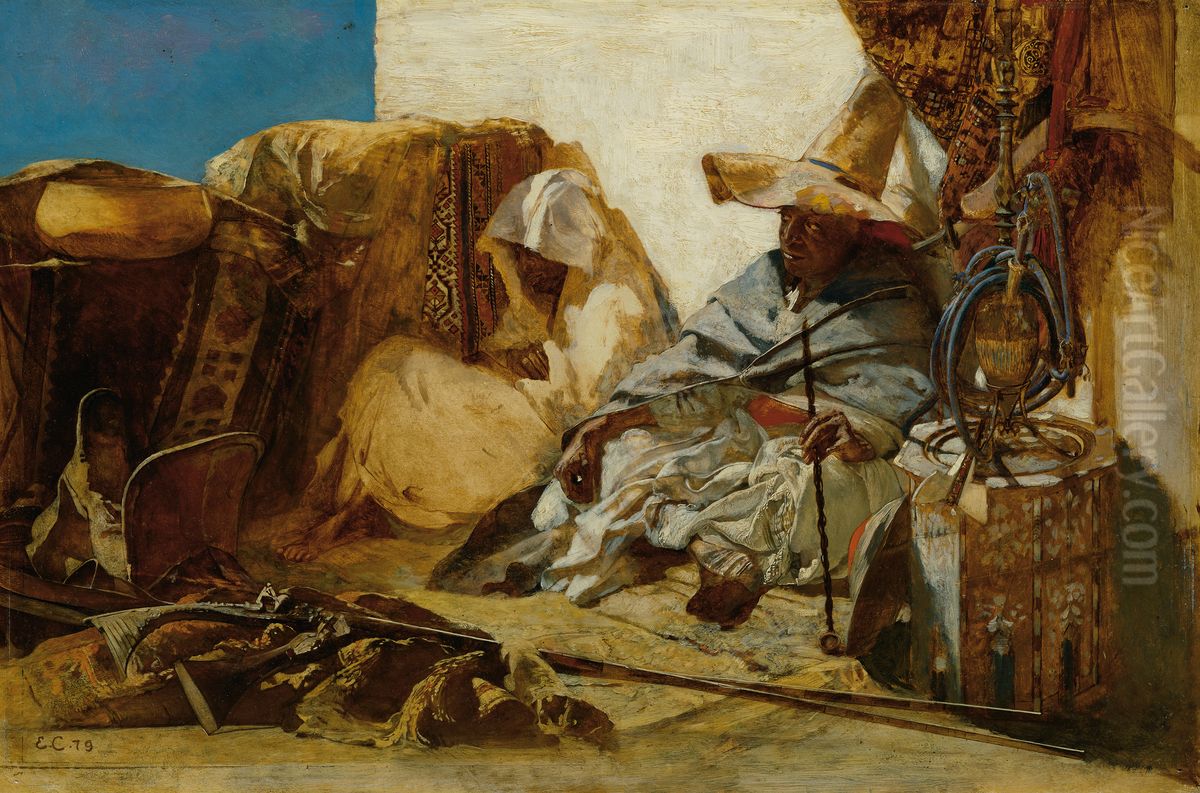 Orientalischer Teppichhandler Oil Painting by Eduard Charlemont