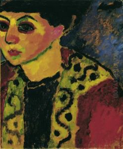 Lady in front of Blue Base
