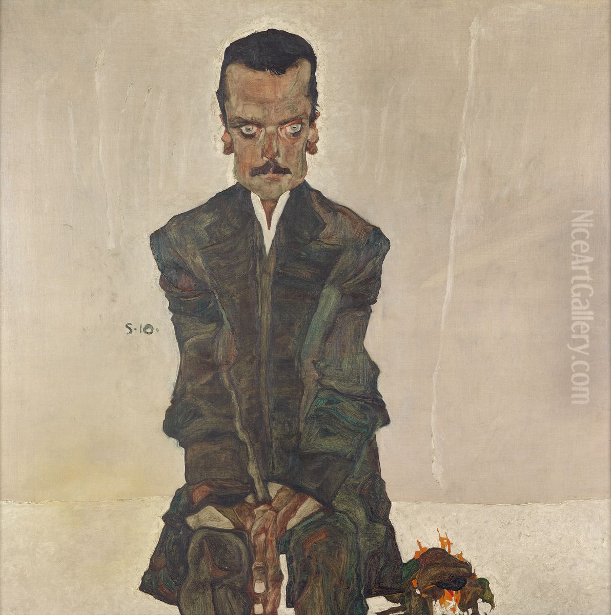 Portrait of Eduard Kosmack Oil Painting by Egon Schiele