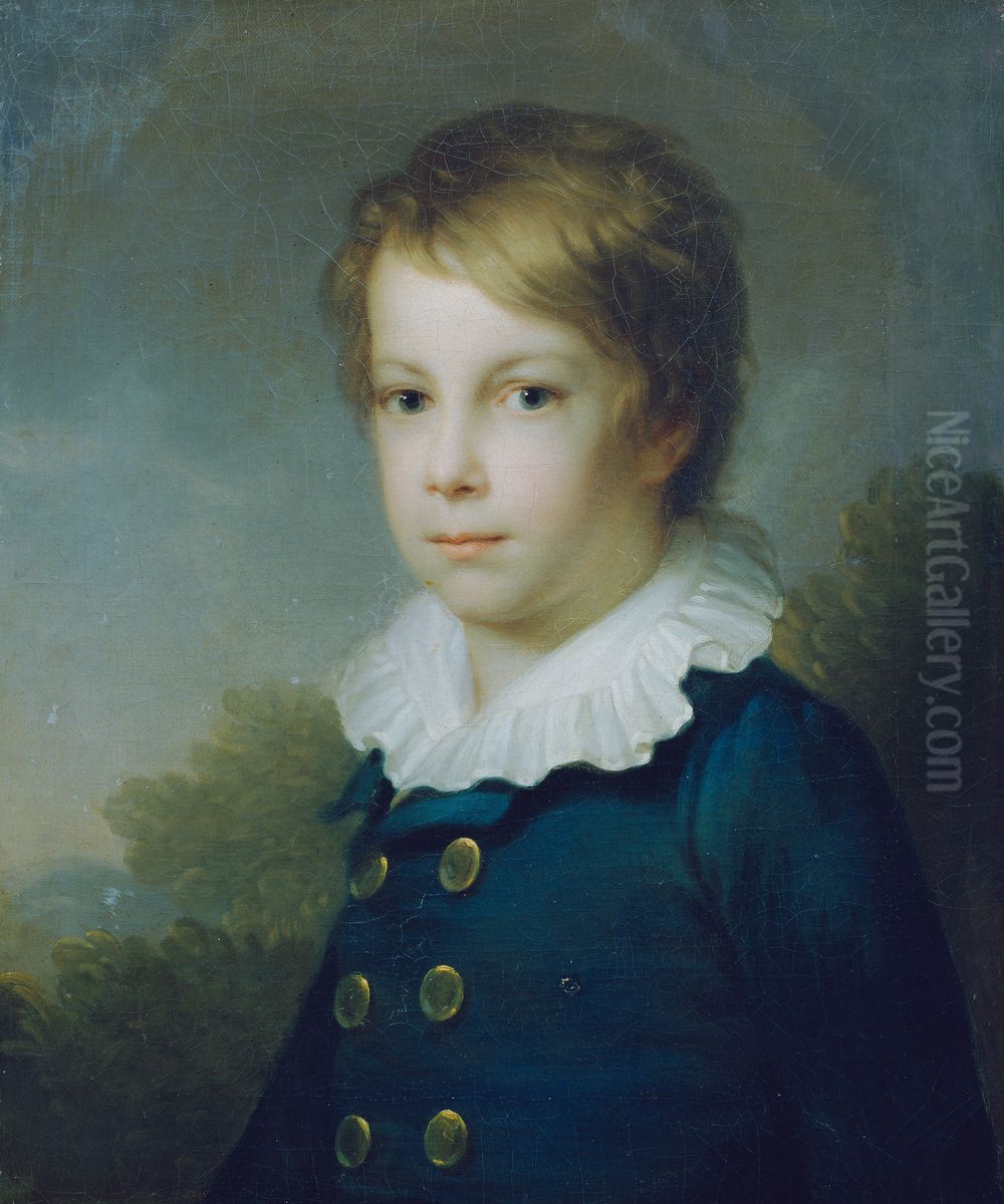Knabenbildnis I Oil Painting by Johann Baptist von Lampi the Elder