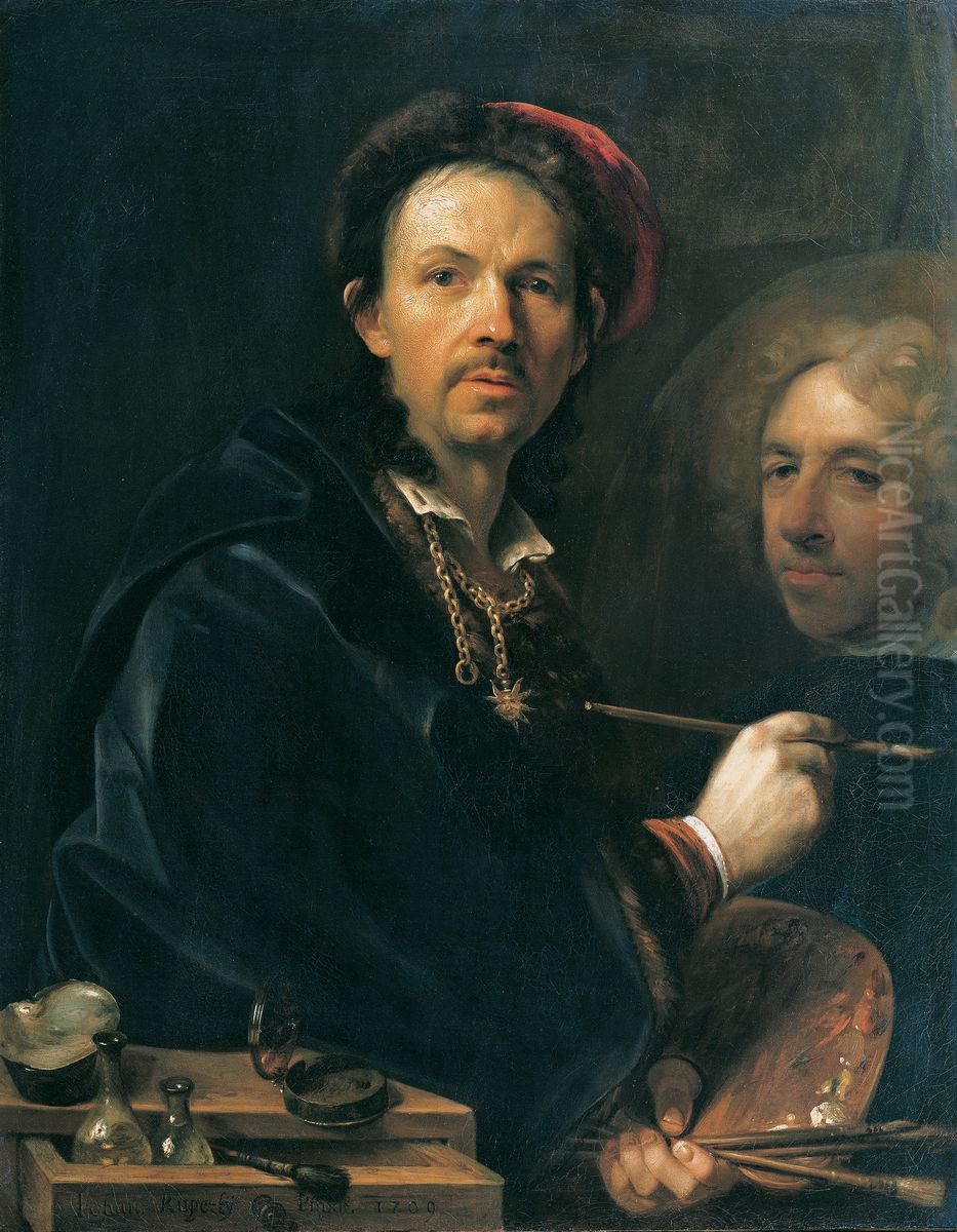 Self-Portrait Oil Painting by Jan Kupecky