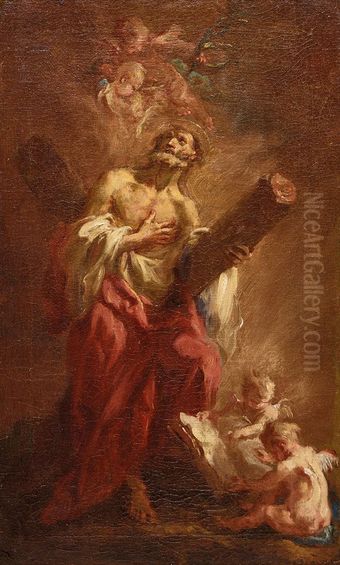 Der Apostel Andreas Oil Painting by Martin Johann Schmidt
