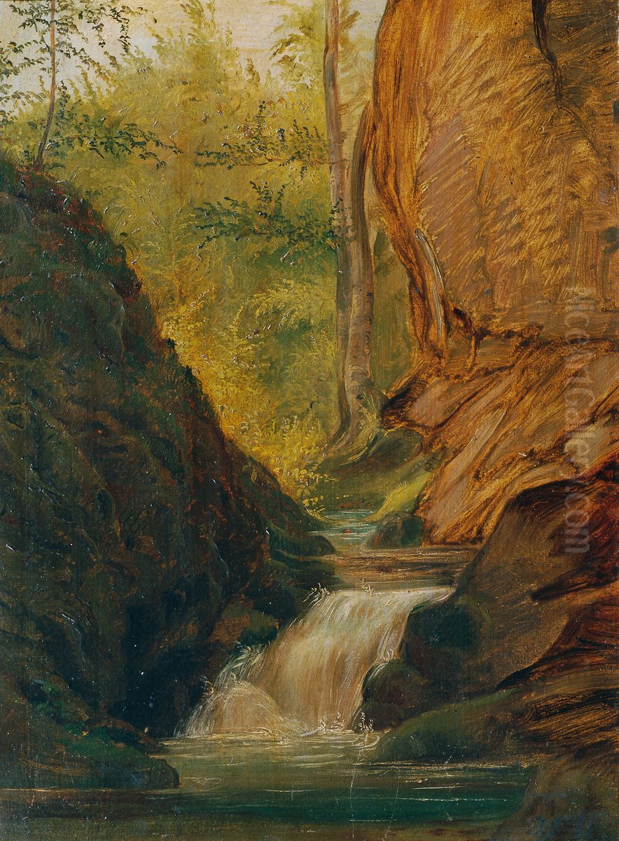 Waldbach Oil Painting by Johann Till the Younger