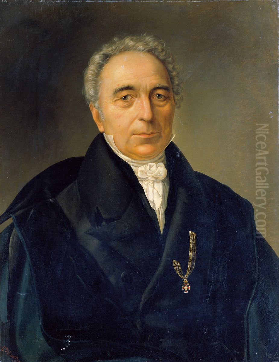 Franz Xaver Freiherr Purtscher von Eschenburg Oil Painting by Karl von Blaas