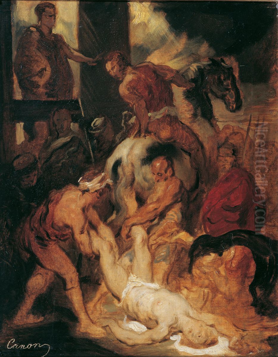 Die Marter des heiligen Hippolytus Oil Painting by Hans (Johann von Strasiripka) Canon