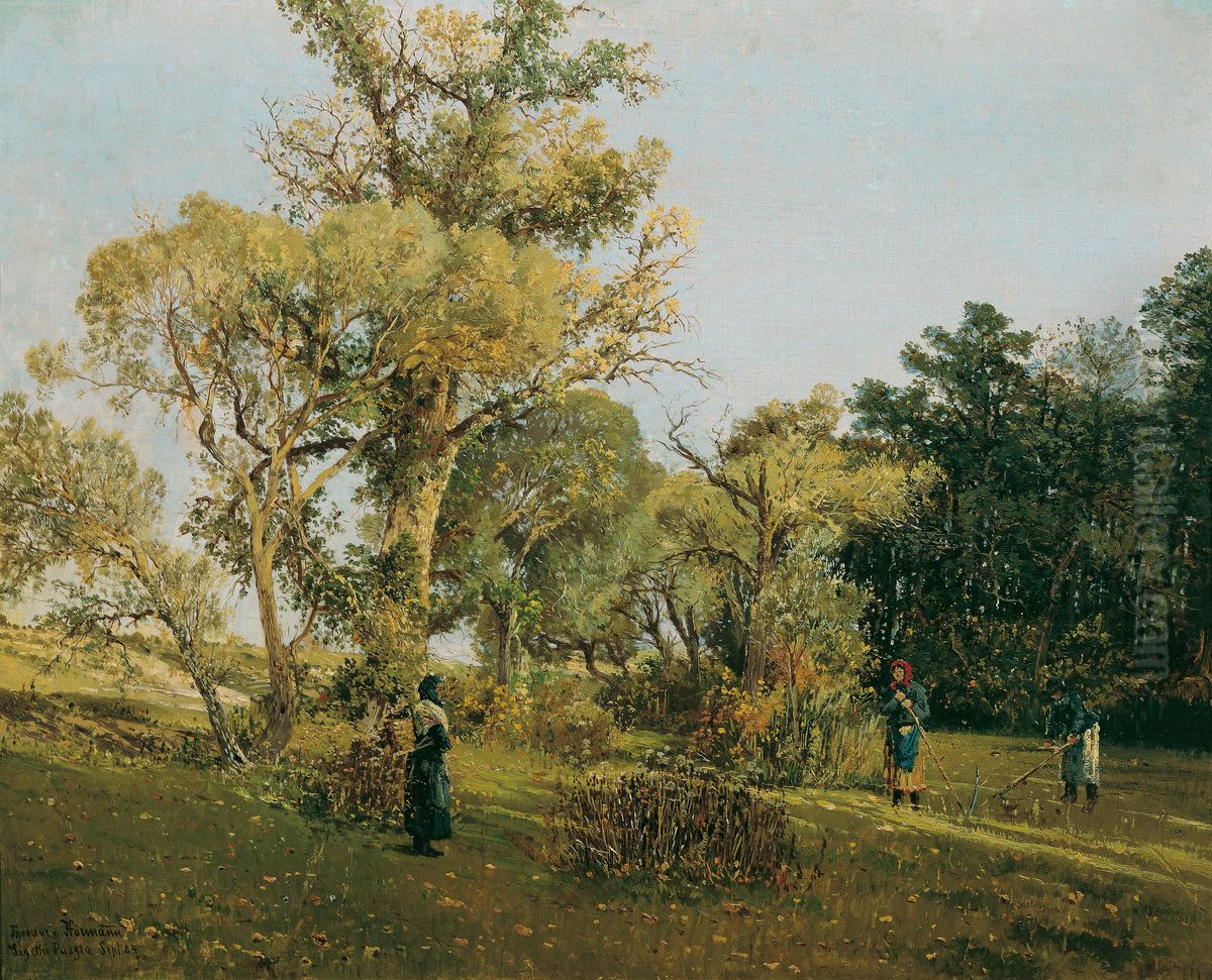 On the Ligethi Puszta Oil Painting by Theodor von Hormann