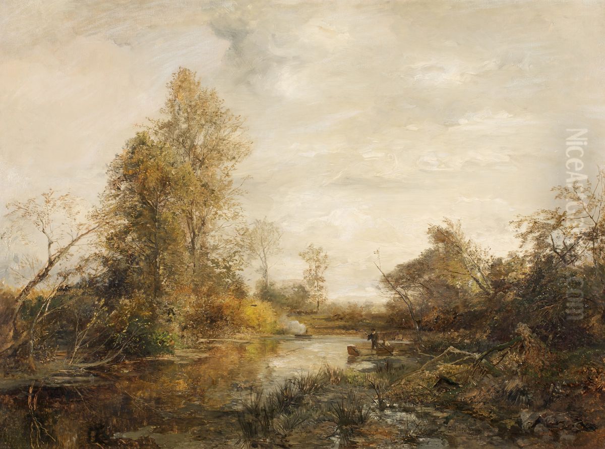 Entenjagd im Prater Oil Painting by Emil Jakob Schindler