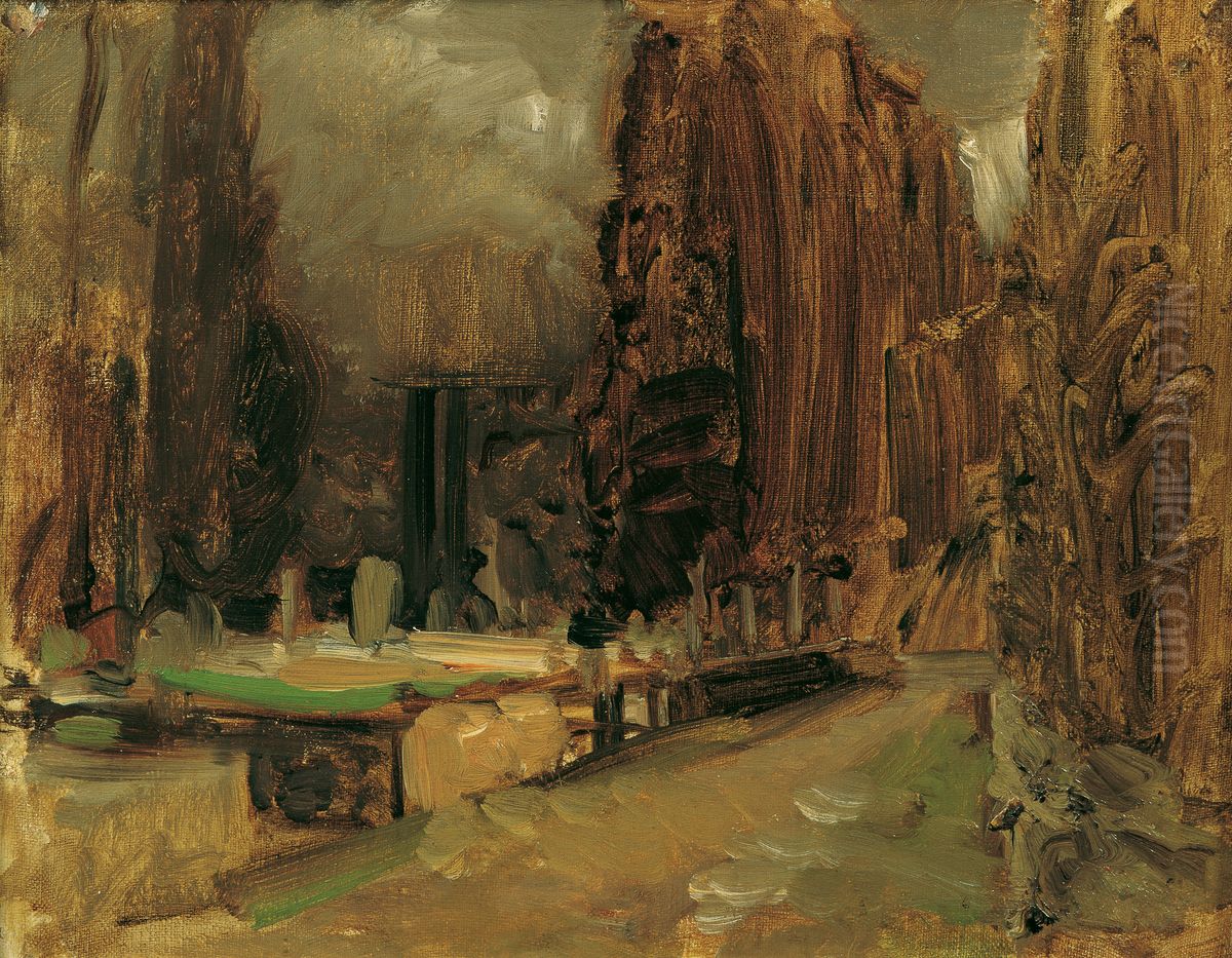 Der Friedhof bei Gravosa bei Ragusa (Studie zu Pax) Oil Painting by Emil Jakob Schindler