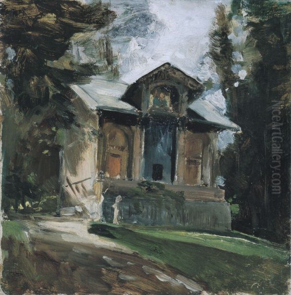 The studio of the painter Heinrich von Angeli in Reichenau Oil Painting by Emil Jakob Schindler