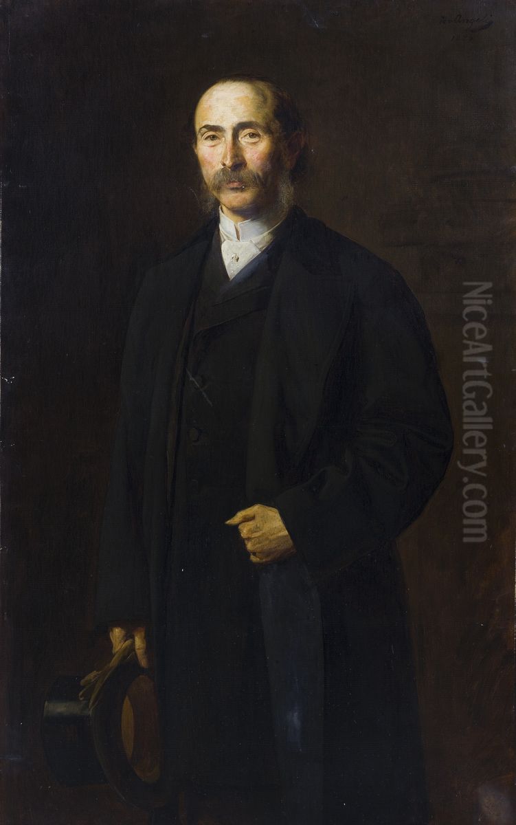 Sigmund Trebitsch Oil Painting by Baron Heinrich von Angeli