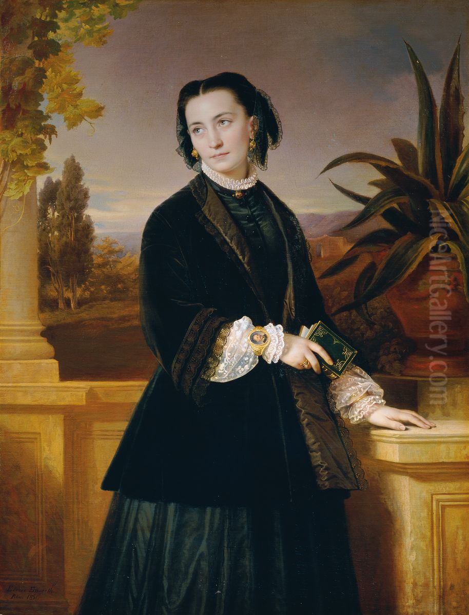 Auguste Engerth, die Gattin des Kunstlers Oil Painting by Francis Hayman
