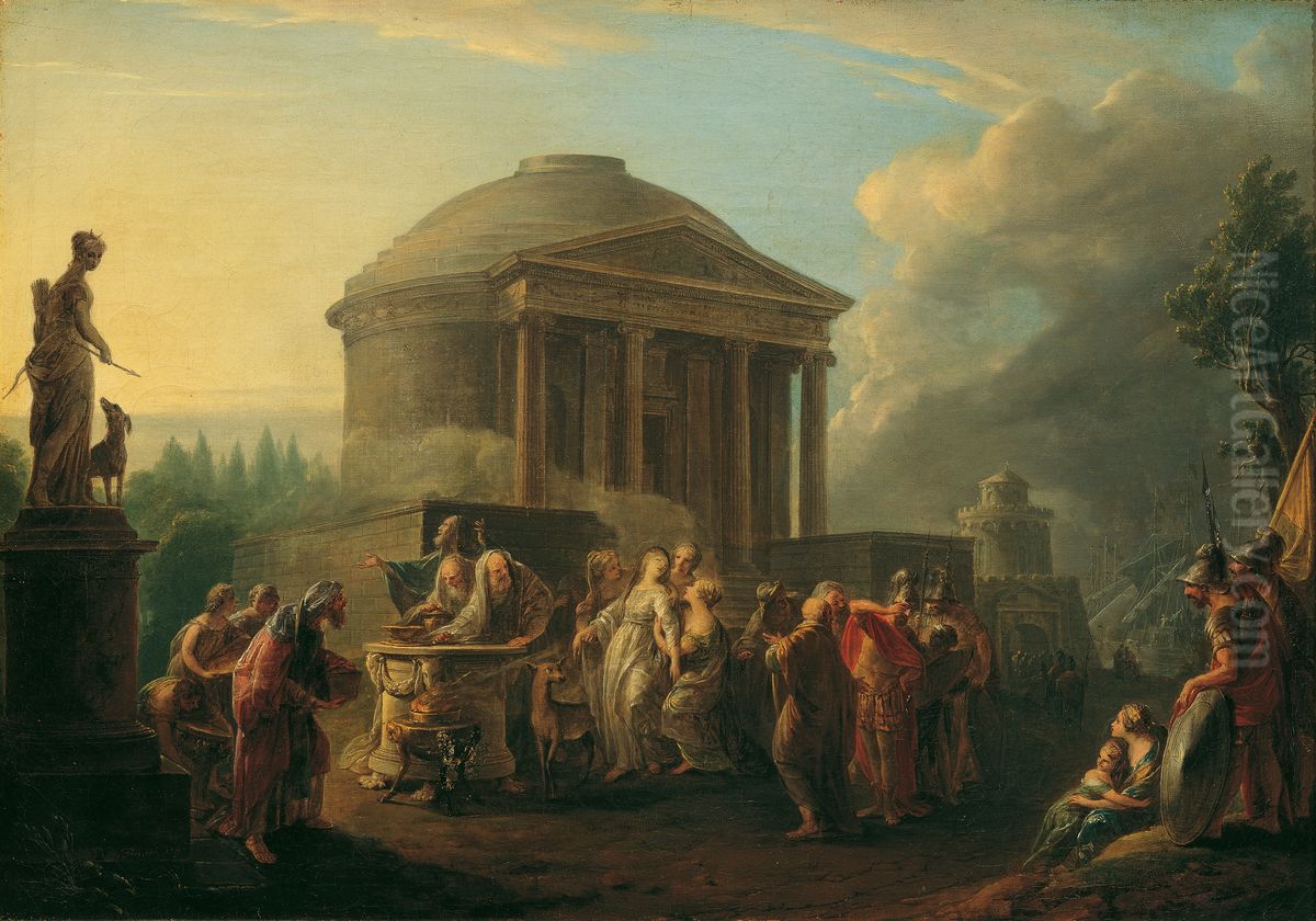 Die Opferung Iphigeniens Oil Painting by Vinzenz Fischer