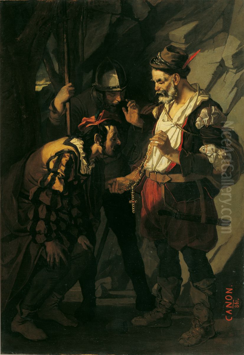 Abruzzenrauber Oil Painting by Hans (Johann von Strasiripka) Canon