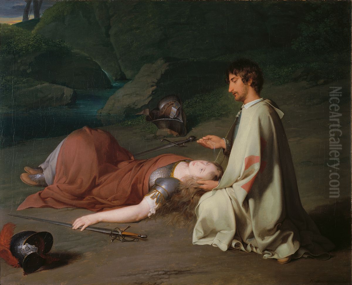 Chlorindens Taufe Oil Painting by Johann Peter Krafft