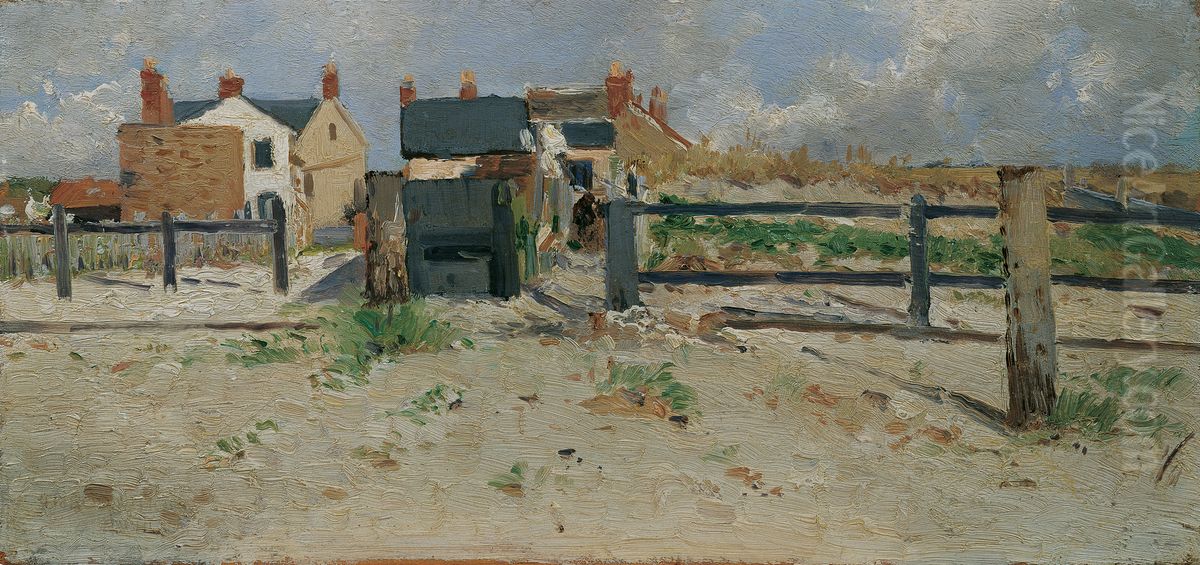 Einzelstehende Hauser auf Jersey Oil Painting by Theodor von Hormann