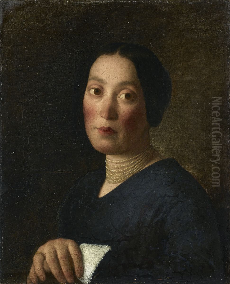 Elisabeth Musch at the Age of 24 Oil Painting by Johann Michael Neder