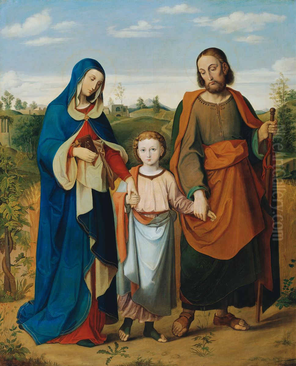 Die heilige Familie auf dem Heimweg vom Tempel Oil Painting by Francis Hayman