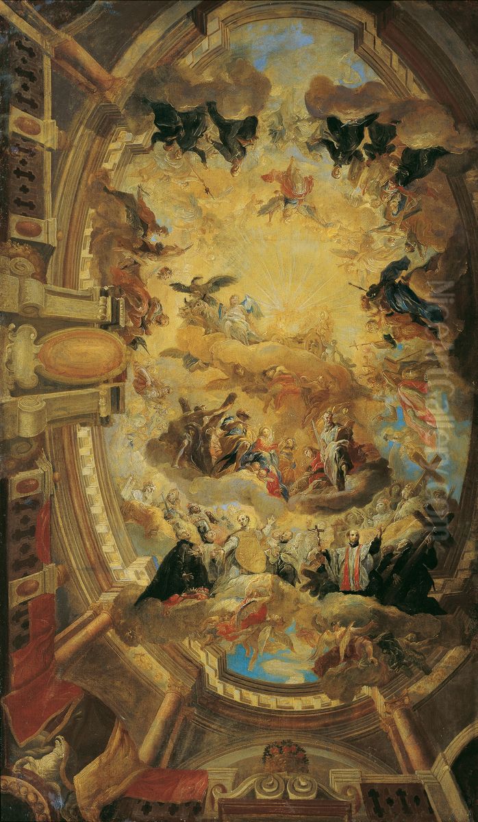 Verherrlichung des Namens Jesu Oil Painting by Johann Michael Rottmayr