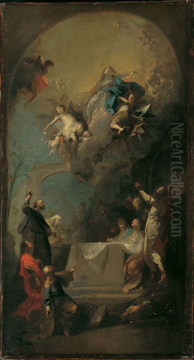Himmelfahrt Mariens Oil Painting by Franz Anton Maulbertsch