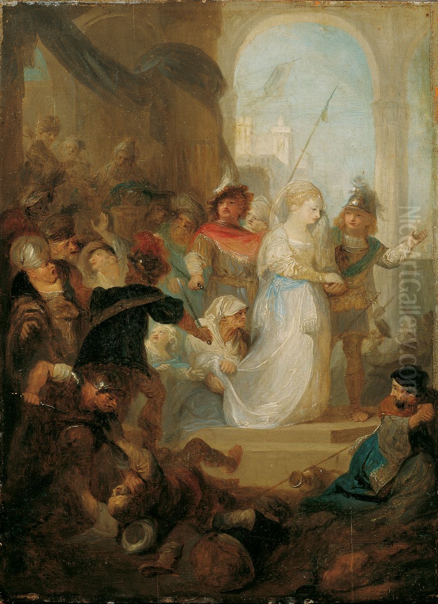 Esther und Hatach Oil Painting by Franz Anton Maulbertsch