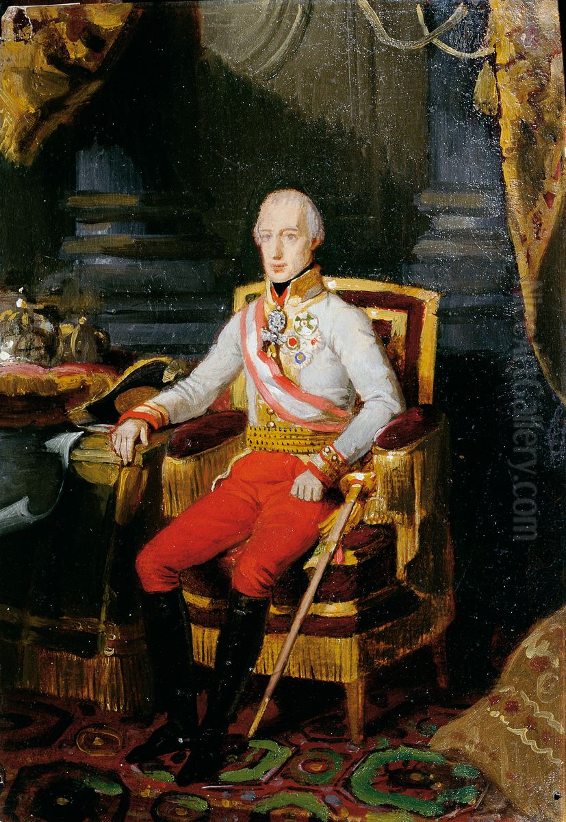 Kaiser Franz I. von Osterreich Oil Painting by Johann Peter Krafft