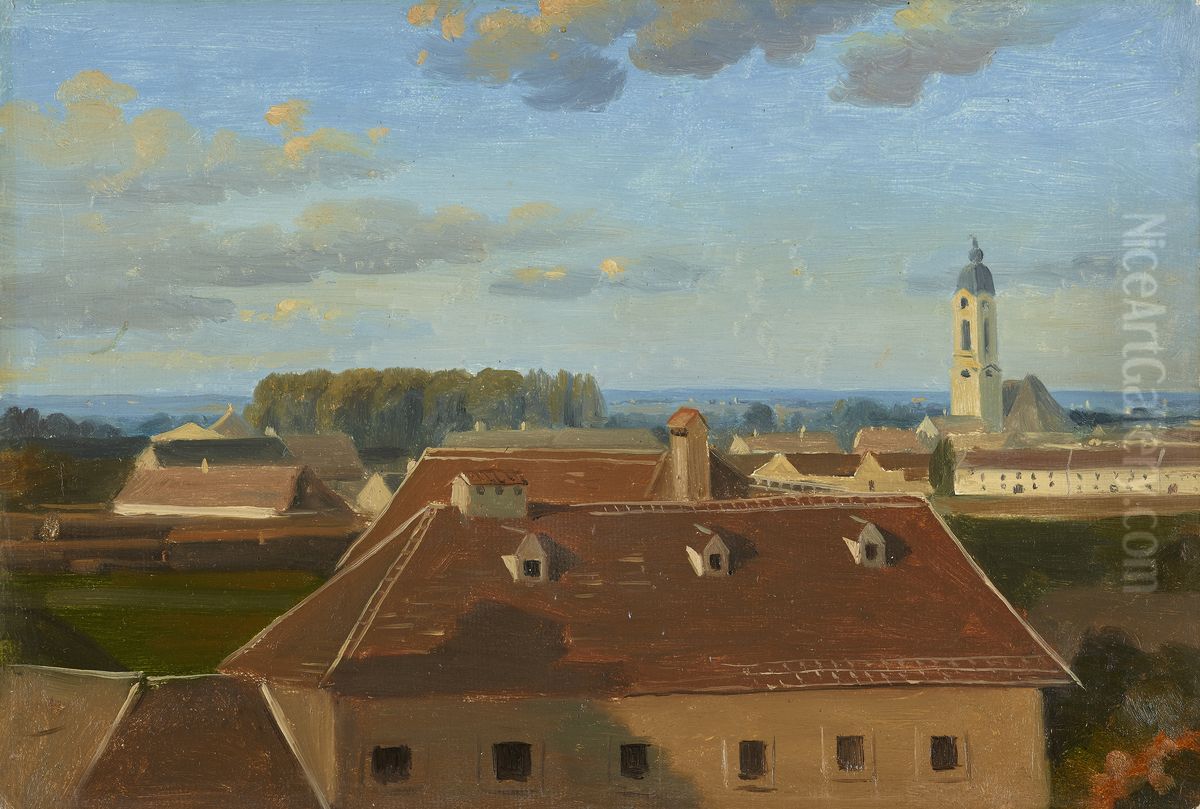Blick uber das Schanzel zum Augarten Oil Painting by Johann Peter Krafft
