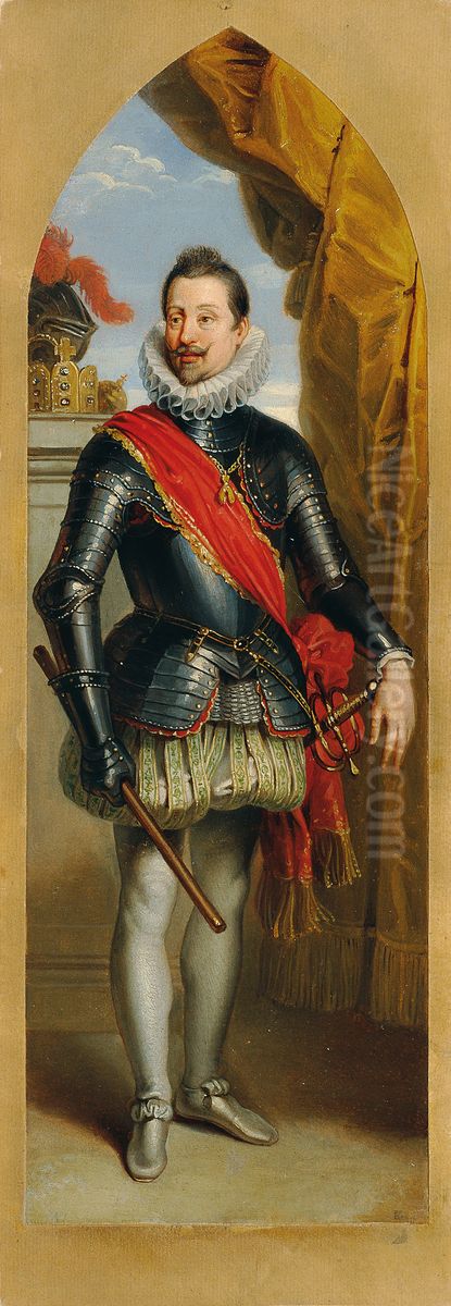 Kaiser Ferdinand II. stehend Oil Painting by Johann Peter Krafft Kaiser Ferdinand II. stehend Oil Painting by Johann Peter Krafft