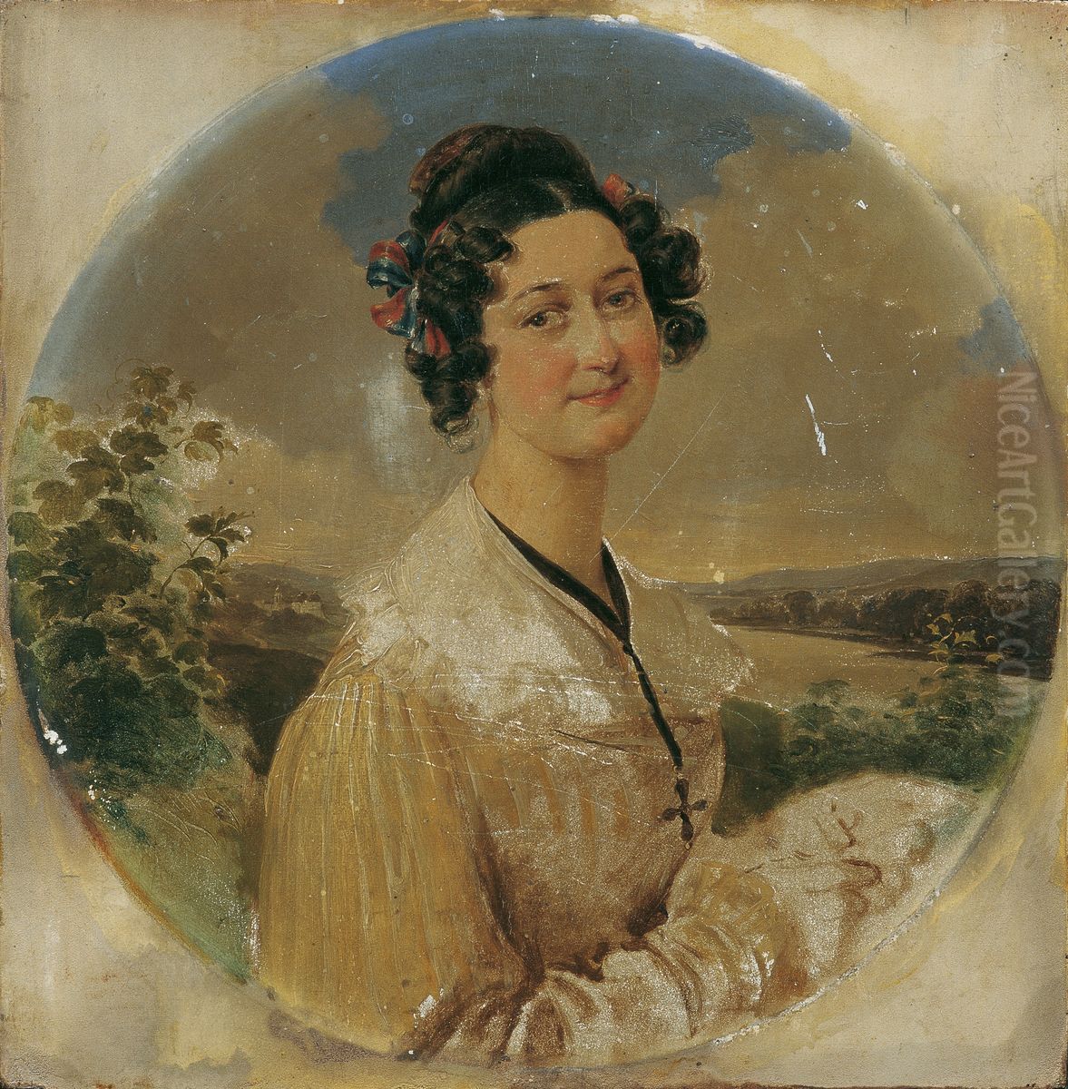 Elisabeth Konopasek Oil Painting by Peter Fendi