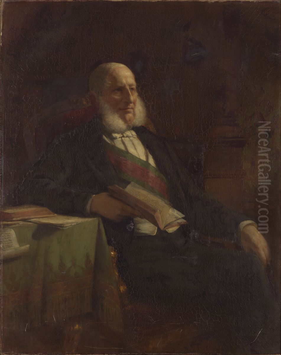 Anton Ritter von Schmerling Oil Painting by Friedrich von Amerling