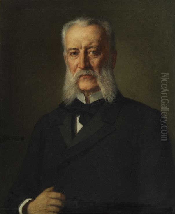 Dr. Joseph Alexander Freiherr von Helfert Oil Painting by Christian Griepenkerl