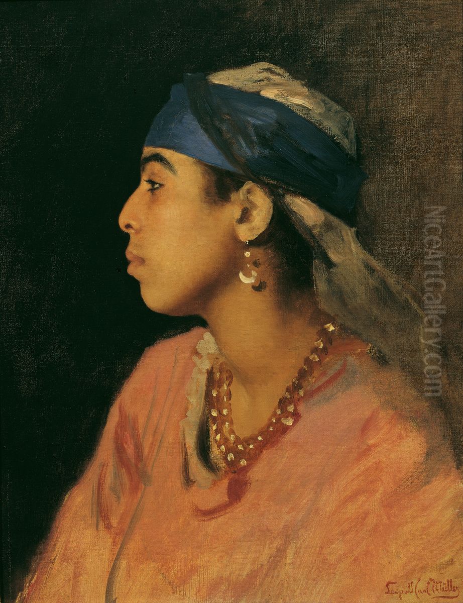 Agyptische Sangerin Oil Painting by Leopold Carl Muller