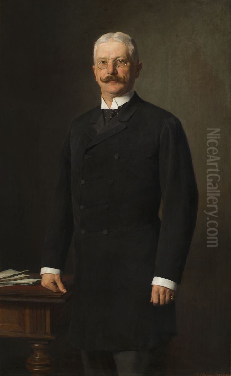 Paul Gautsch Freiherr von Frankenthurn Oil Painting by Siegmund L'Allemand