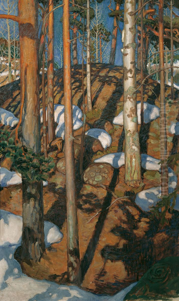 Fruhjahr Oil Painting by Akseli Valdemar Gallen-Kallela