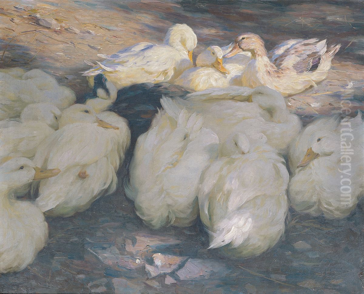 In der Abendsonne Oil Painting by Alexander Koester