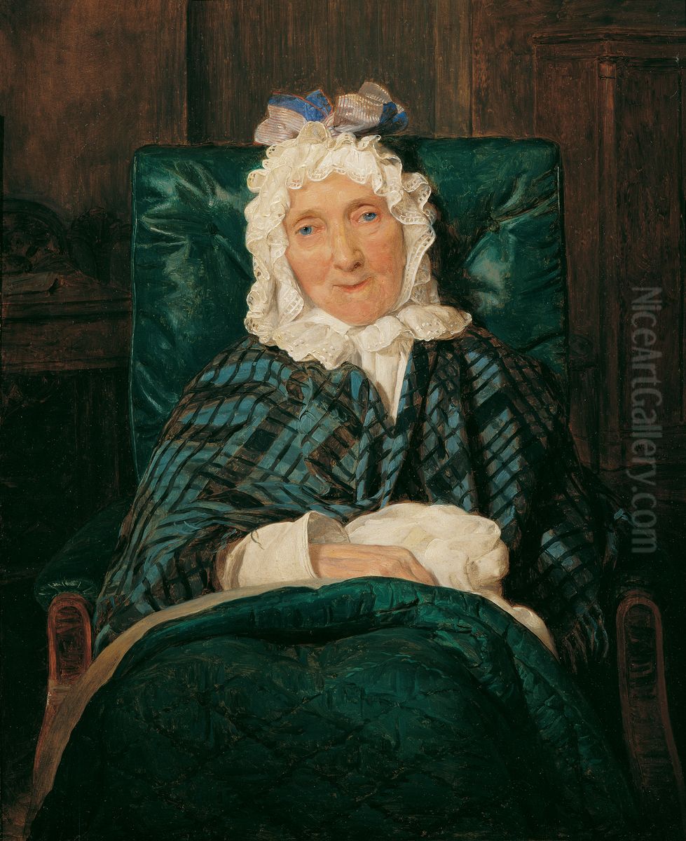 Aloisia Eltz im Lehnstuhl Oil Painting by Ferdinand Georg Waldmuller