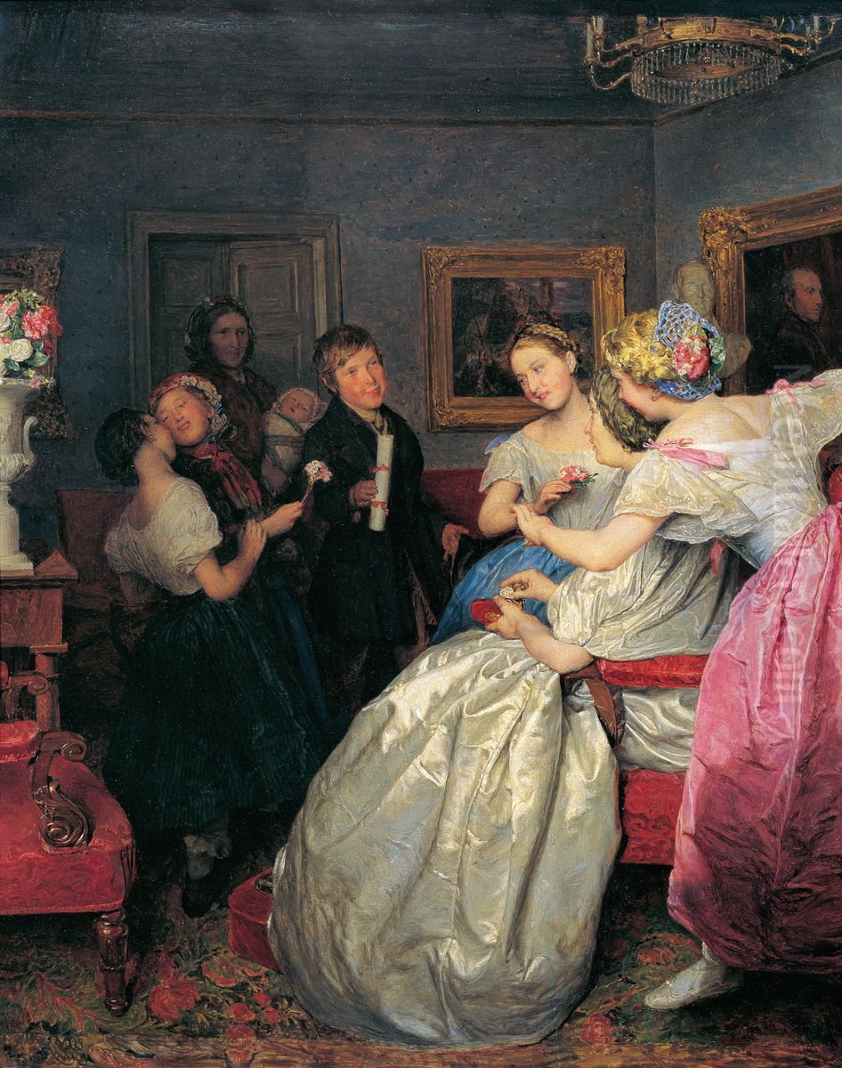 Poor wishers Oil Painting by Ferdinand Georg Waldmuller