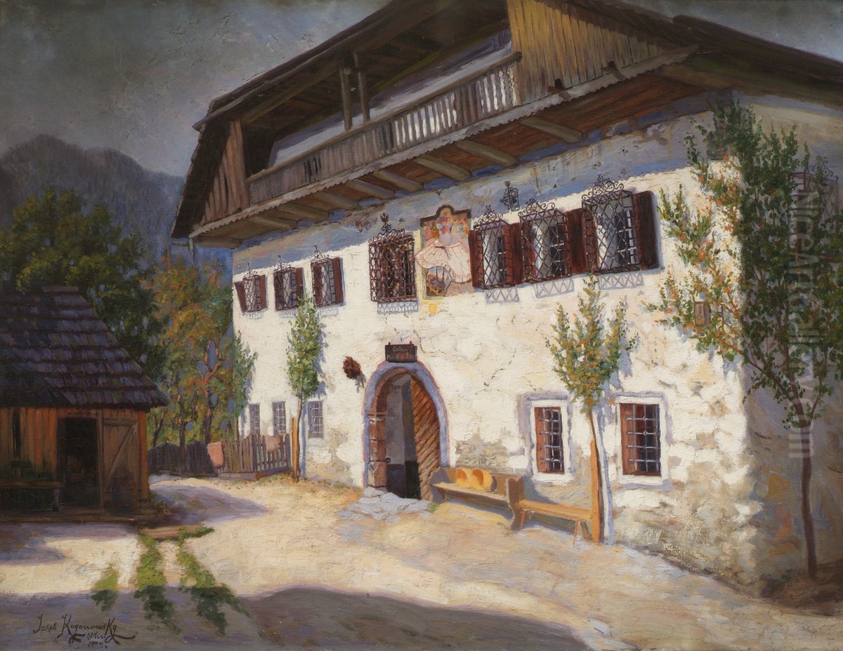 Der Gasthof Pettar in St. Agatha Oil Painting by Jakob Koganowsky