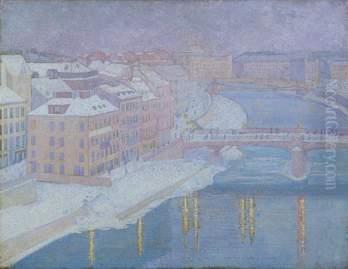 An der Donaulande Oil Painting by Franz Jaschke