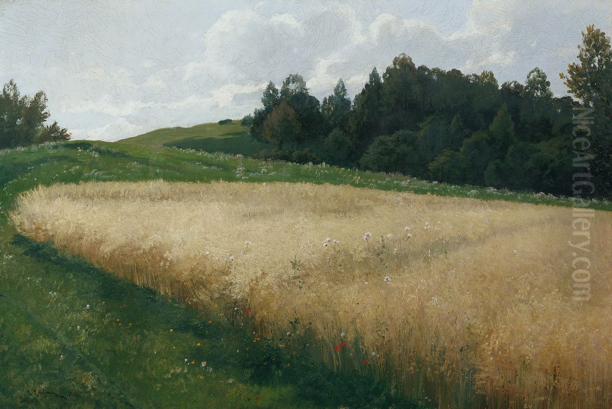 Das Haferfeld Oil Painting by Adolf Kaufmann