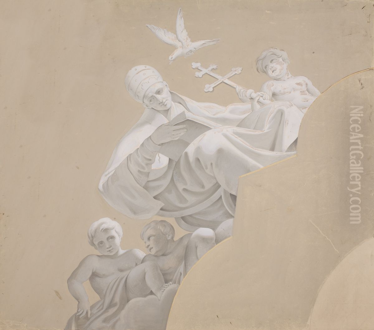 Holy Gregory Oil Painting by Johann Peter Krafft