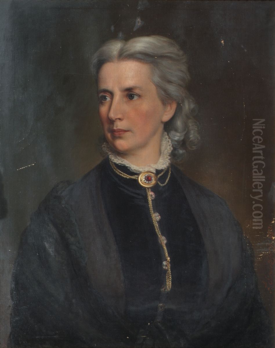 Grafin Szapary Oil Painting by Franz Schrotzberg