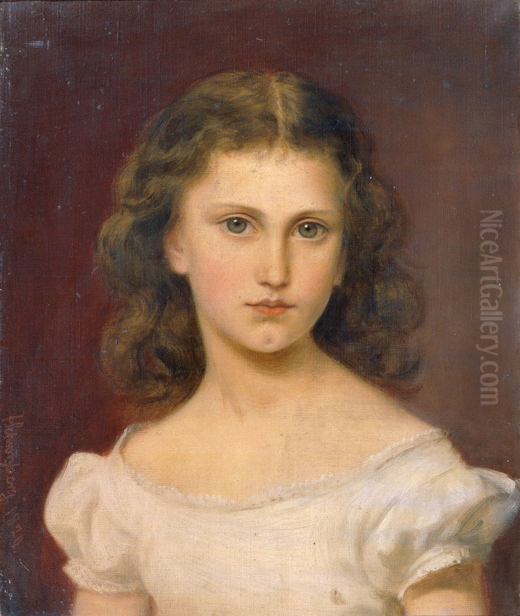 Sidonie Schrotzberg, die Tochter des Kunstlers Oil Painting by Franz Schrotzberg