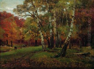 Landschaft mit Birken