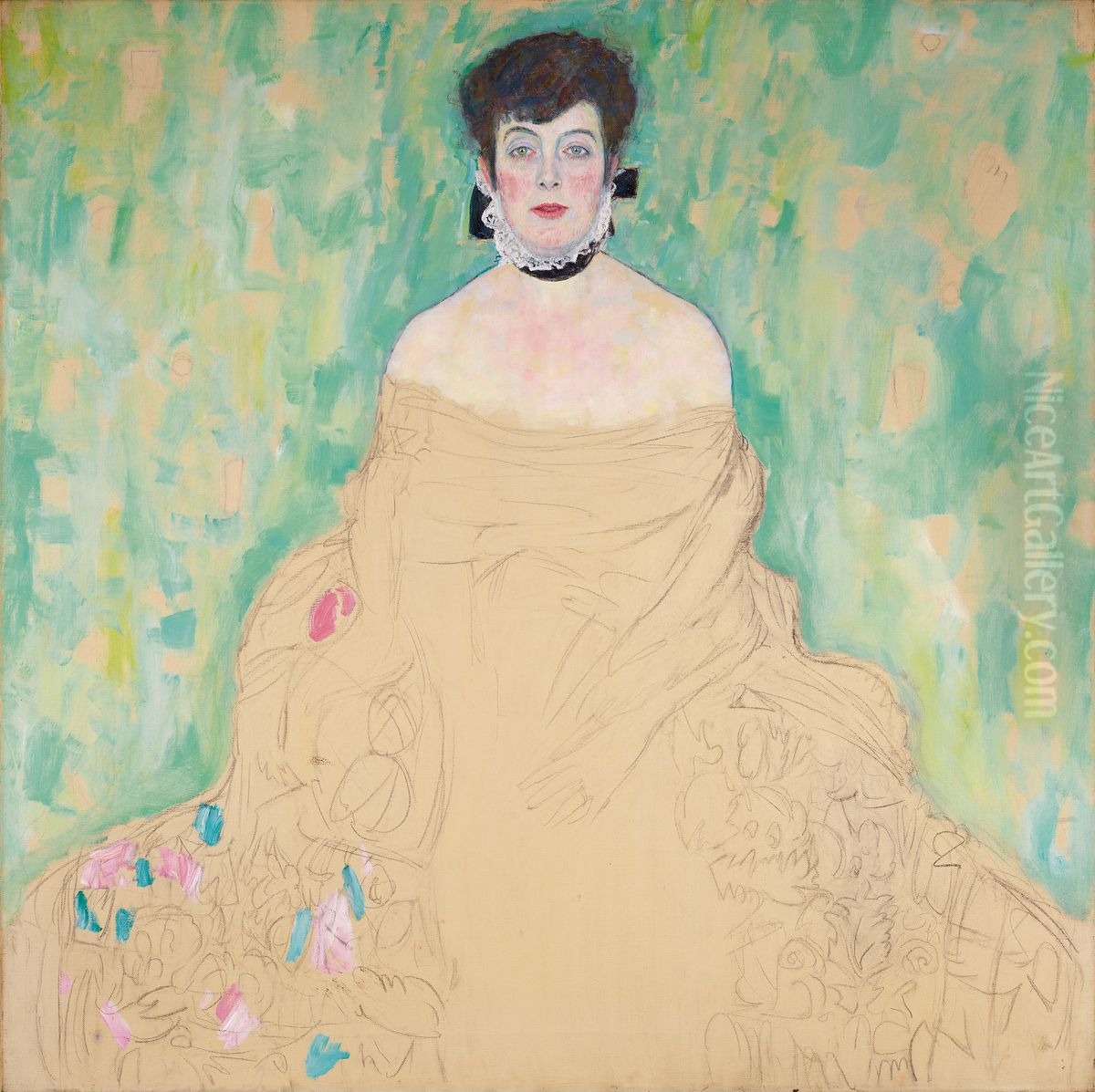 Bildnis Amalie Zuckerkandl Oil Painting by Gustav Klimt