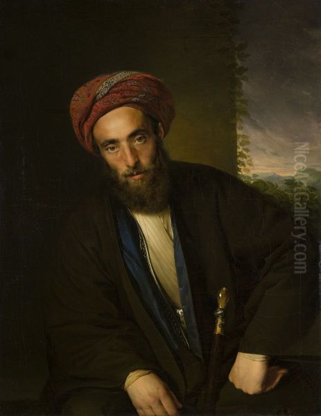 Sitzender Armenier Oil Painting by Franz Eybl